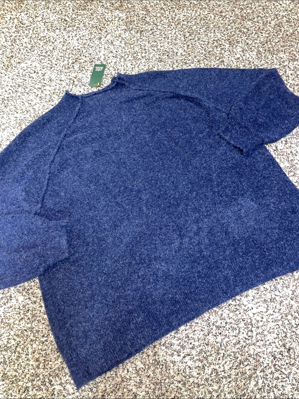 wild fable Oversized Relaxed Fuzzy Navy Blue Mock-Turtleneck Sweater 1X NWT